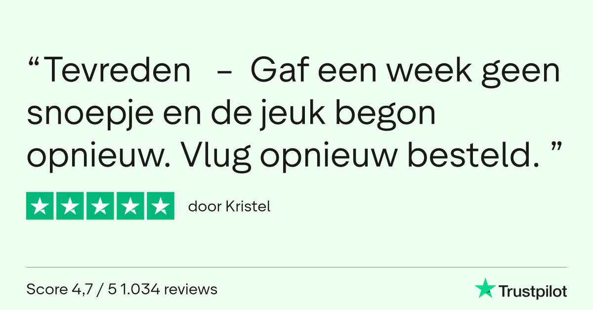 Trustpilot-review over Anti-jeuk, 5 sterren